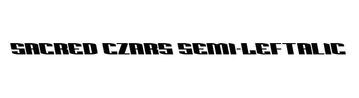Sacred Czars Semi-Leftalic  Free Fonts Download