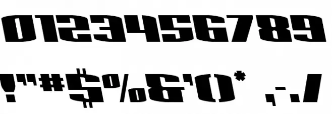 Sacred Czars Semi-Leftalic Font OTHER CHARS