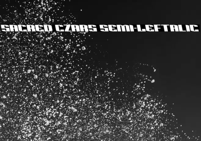Sacred Czars Semi-Leftalic Font examples