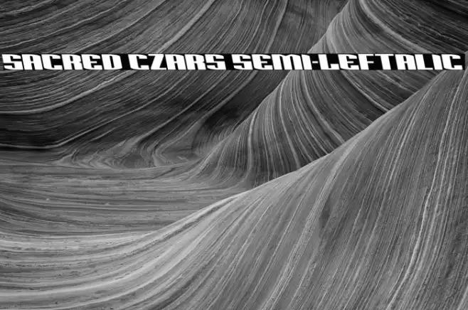 Sacred Czars Semi-Leftalic Font examples