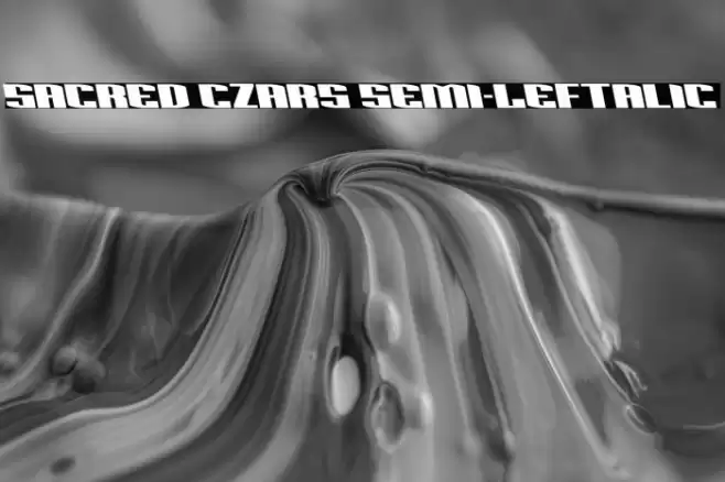Sacred Czars Semi-Leftalic Font examples