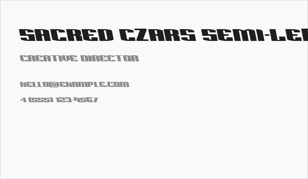 Sacred Czars Semi-Leftalic Business Card