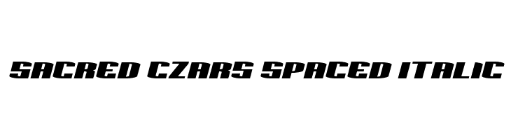 Sacred Czars Spaced Italic  font caratteri gratis