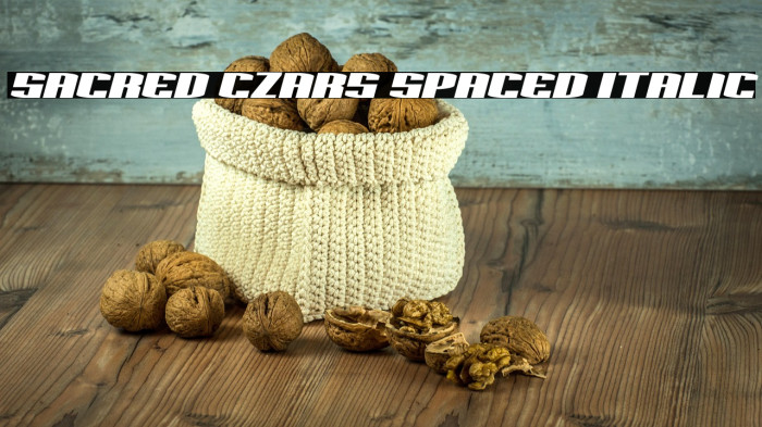 Sacred Czars Spaced Italic Example 1