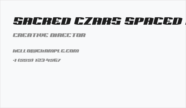 Sacred Czars Spaced Italic Business Card