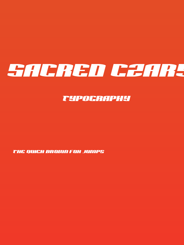 Sacred Czars Spaced Italic Poster
