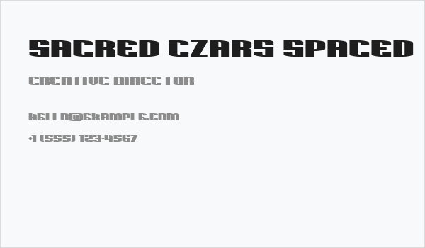 Sacred Czars Spaced Business Card