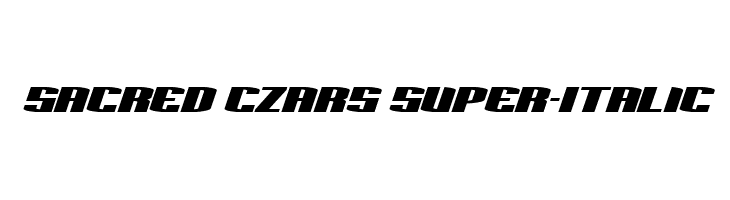 Sacred Czars Super-Italic  font caratteri gratis