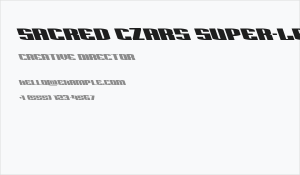 Sacred Czars Super-Leftalic Business Card