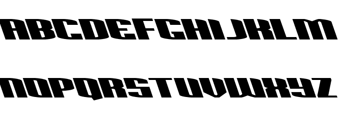 Sacred Czars Super-Leftalic Font LOWERCASE