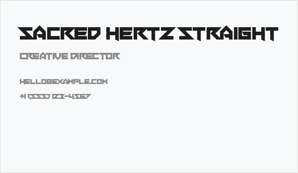 Sacred Hertz Straight Business Card