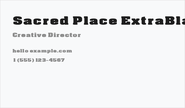 Sacred Place ExtraBlack UltraWide Extra Large Business Card