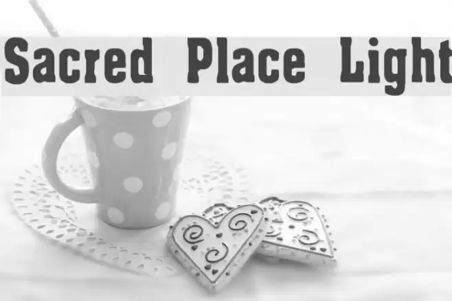 Sacred Place Light Шрифта examples