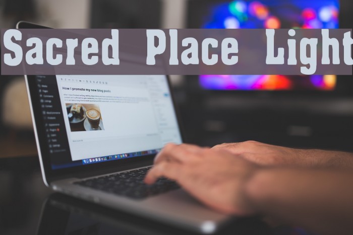 Sacred Place Light Шрифта examples