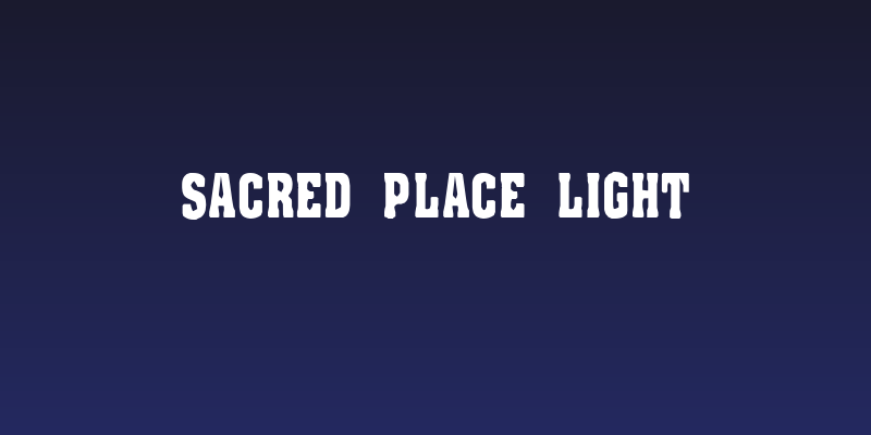 Sacred Place Light Social Header