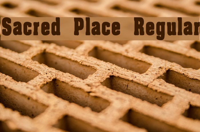 Sacred Place Regular Font examples
