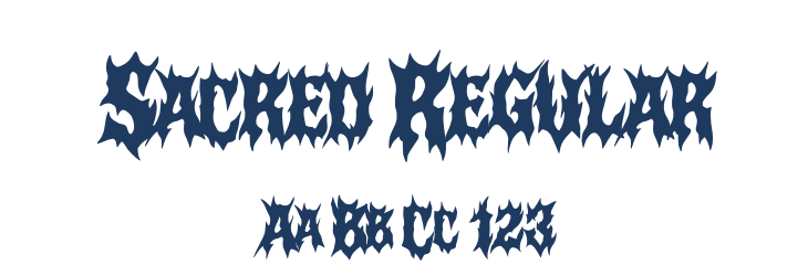 Sacred Regular Font Preview