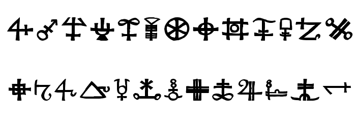 SacredOldSymbols Font LOWERCASE