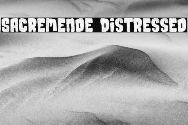 Sacremende Distressed Schriftart examples