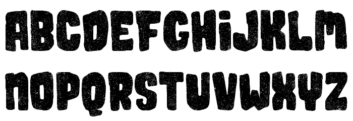 Sacremende Distressed Schriftart Kleinbuchstaben