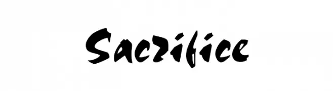 Sacrifice  font caratteri gratis