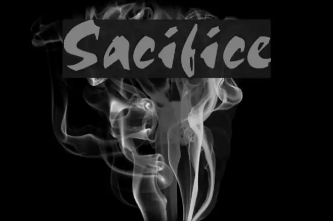 Sacrifice Font examples