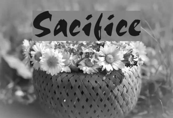 Sacrifice Font examples