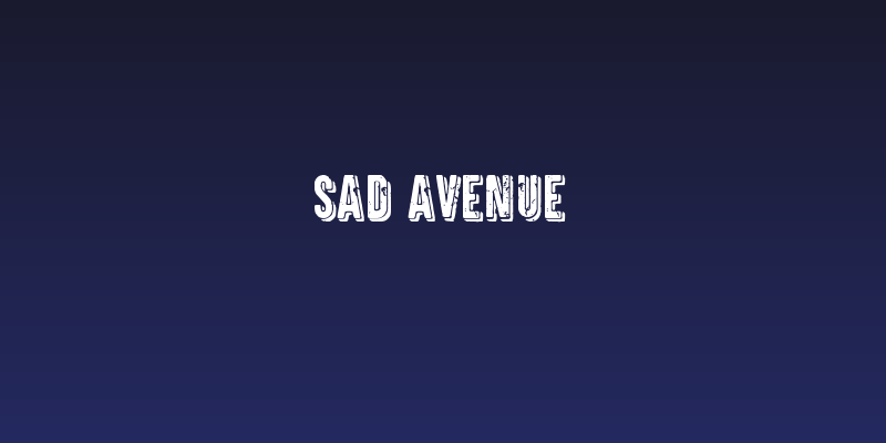 Sad Avenue Social Header