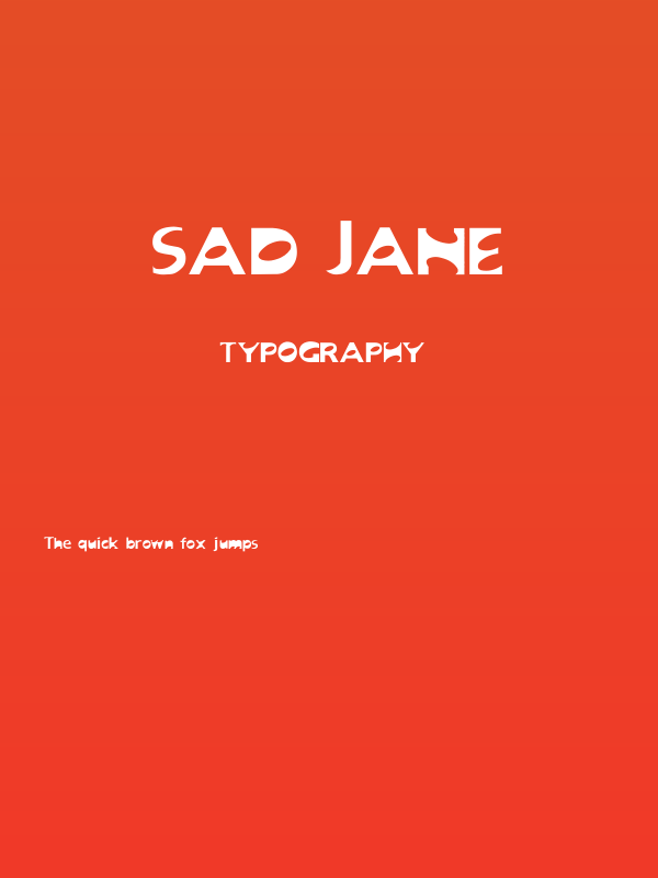 Sad Jane Poster