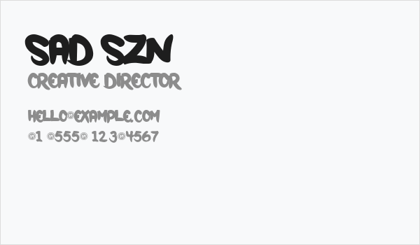 Sad Szn Business Card