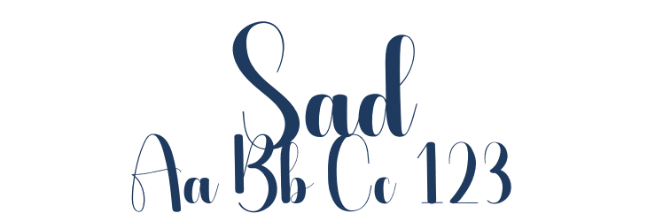 Sad Font Preview