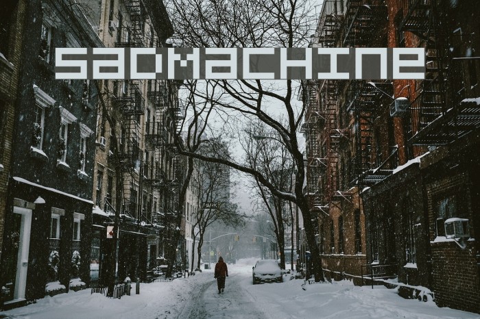 SadMachine Font examples