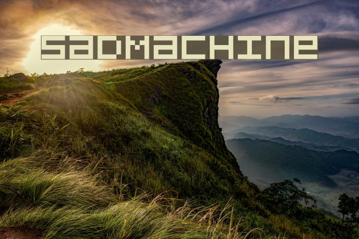 SadMachine Font examples