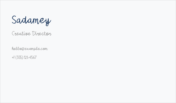 Sadamey Business Card