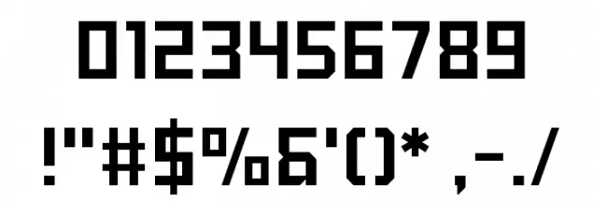 Sadana Square Font OTHER CHARS