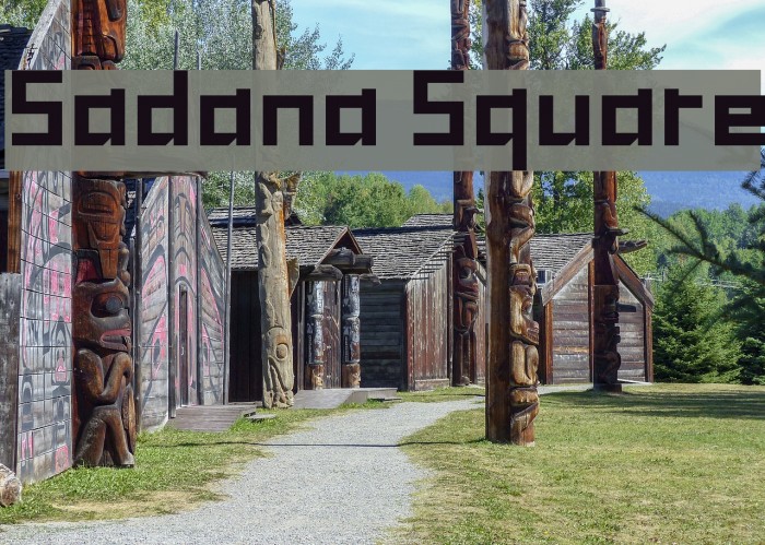 Sadana Square Font examples