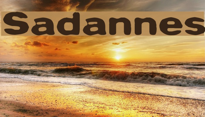 Sadannes Font examples