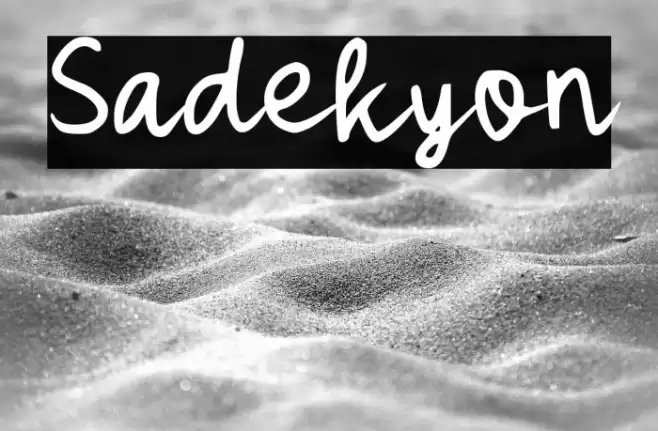 Sadekyon Font examples