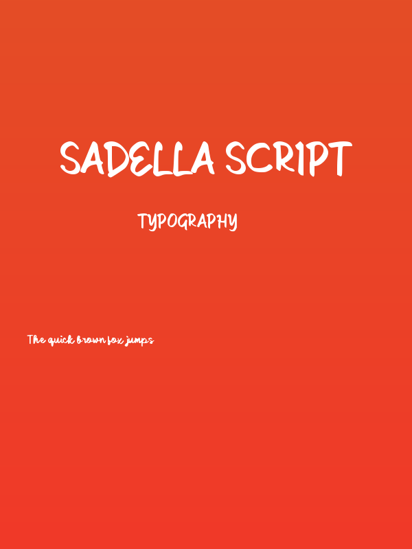 Sadella Script Poster