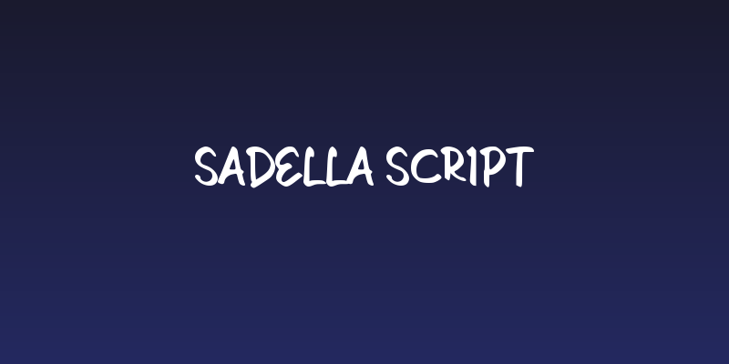 Sadella Script Social Header