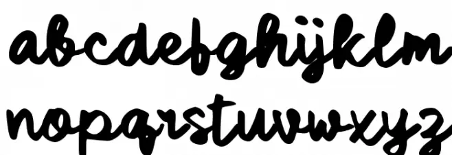 Sadella Script 字体 小写