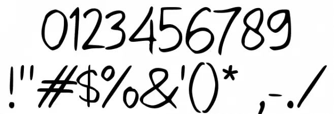 Sadesty Writing Шрифта ДРУГИЕ символов