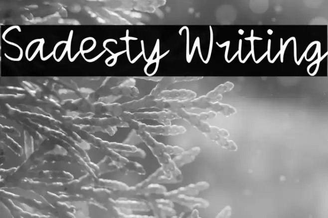 Sadesty Writing Шрифта examples
