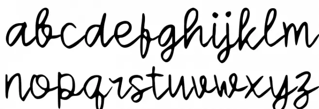 Sadesty Writing Font LOWERCASE
