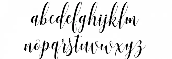 SadhiraDemo Schriftart Kleinbuchstaben