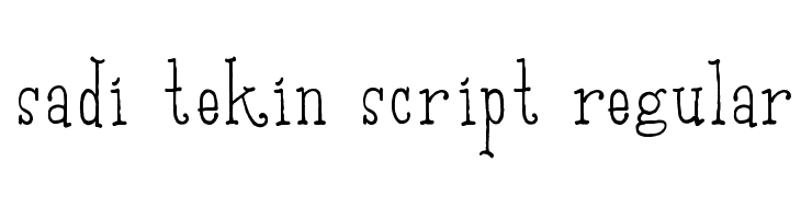 Sadi Tekin Script Regular Font