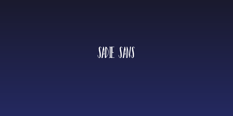 Sadie Sans Social Header