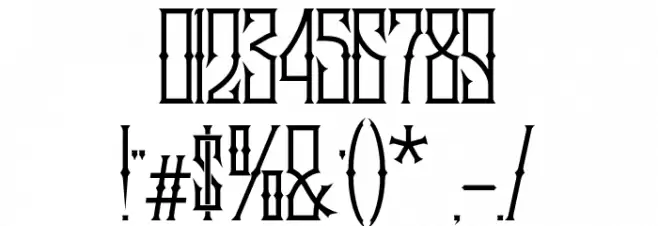 Sadis Font OTHER CHARS