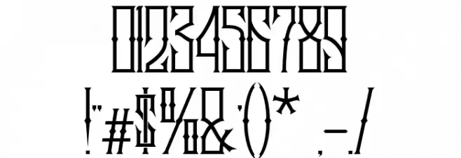 Sadis Font OTHER CHARS