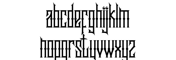 Sadis Font LOWERCASE